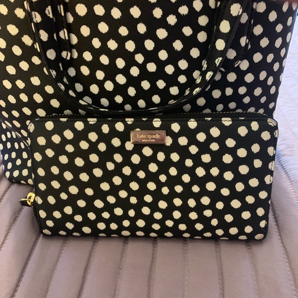 Kate Spade Musical Dot purse with matching wallet - Picture 3 of 8